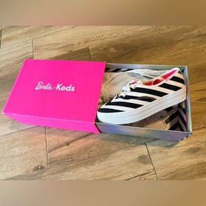 NEW Keds X Barbie Chevron Sneakers with Pink Interior